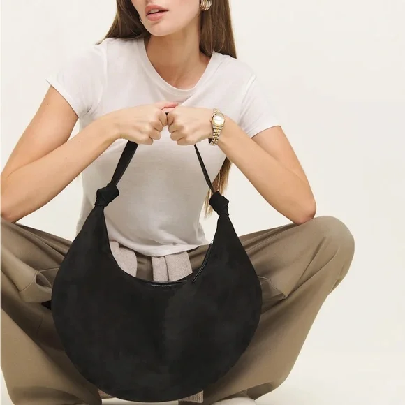Reformation Rhea Suede Hobo Bag, BRAND NEW - Picture 10 of 11